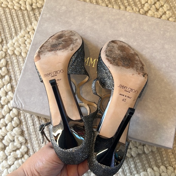 Jimmy Choo Azia glitter high heels size 40 - Picture 7 of 12